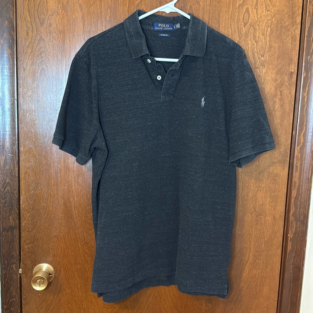 Ralph Lauren Men's Dark Gray Polo Shirt | Size Large | Like New